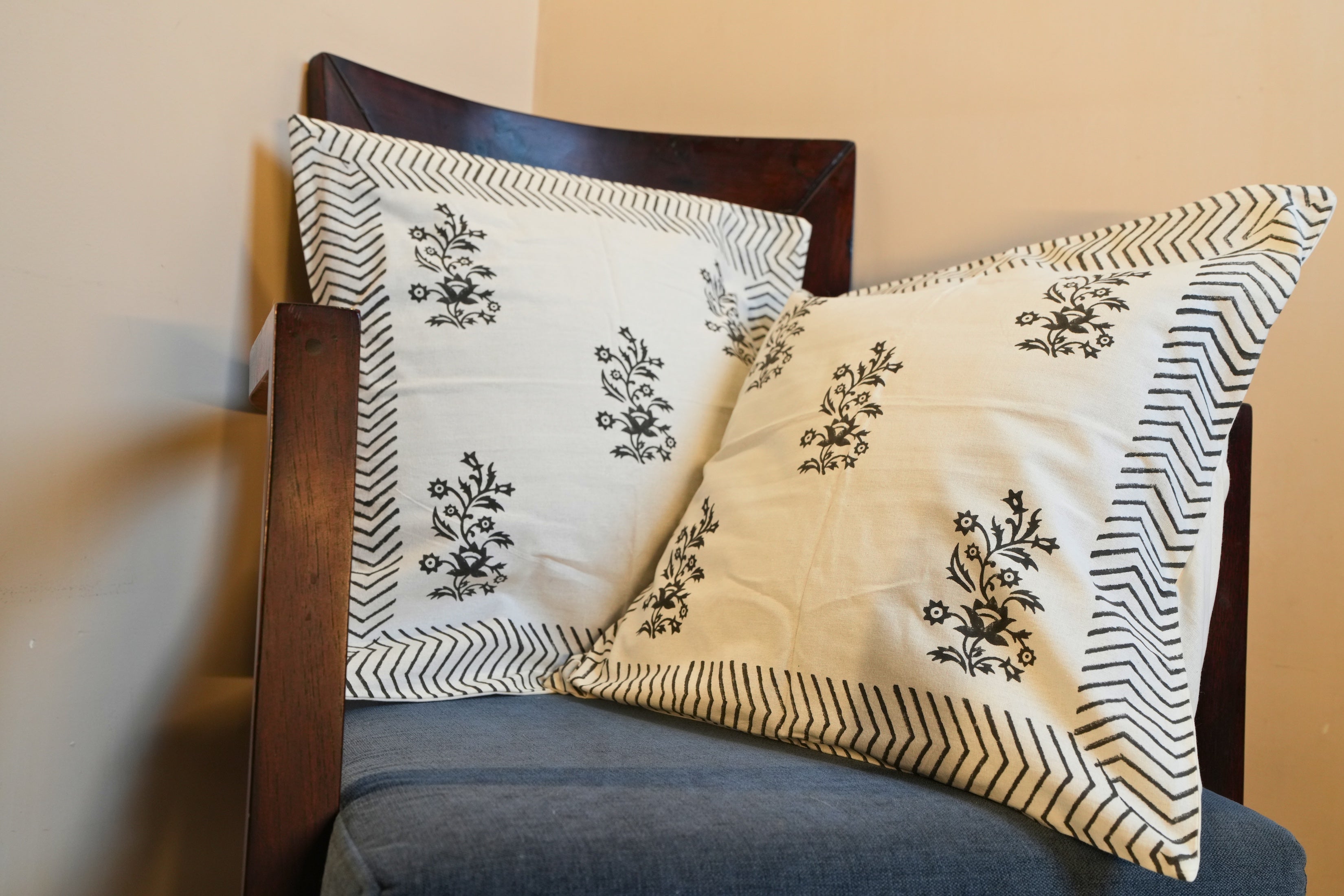 Ebony Vines Cushion Covers