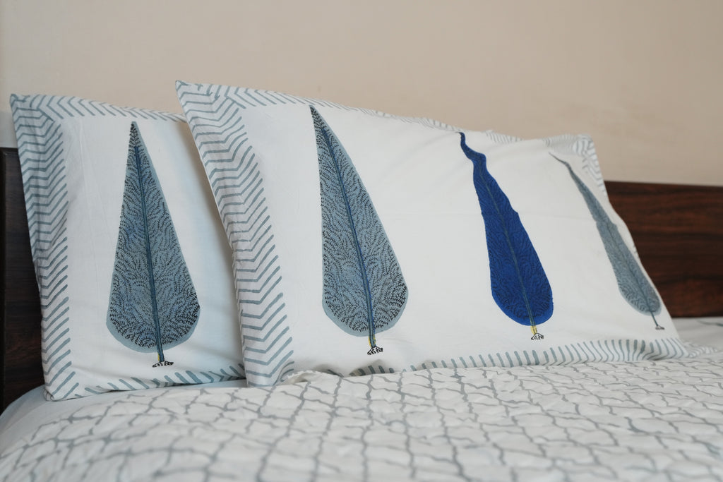 Indigo Drops Pillow Cover
