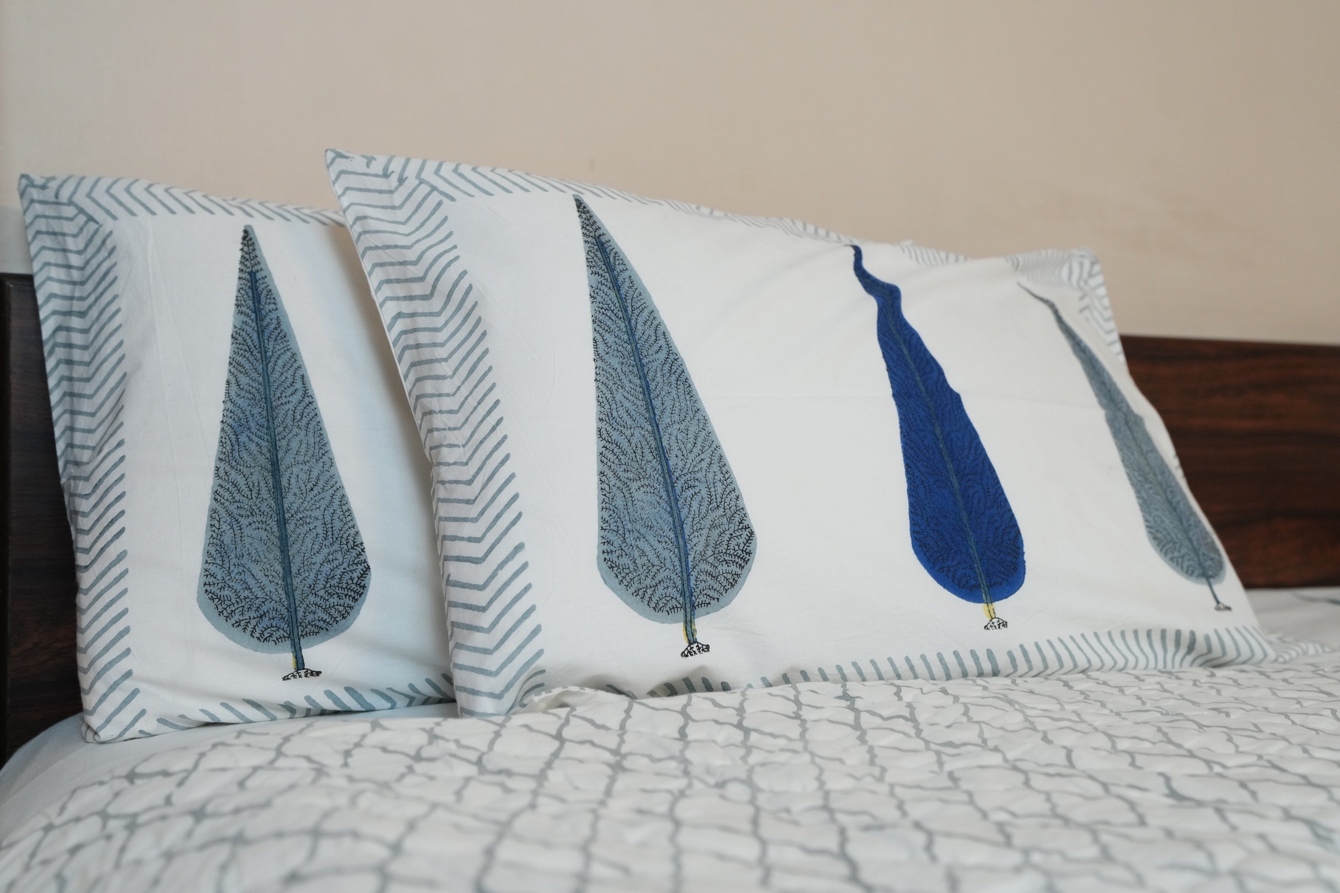 Indigo Drops Pillow Cover