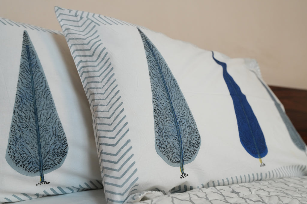 Indigo Drops Pillow Cover