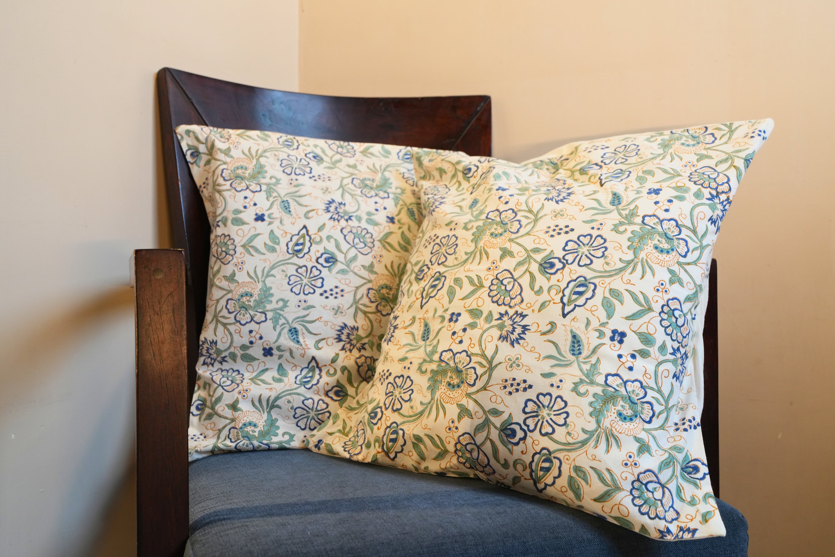 Blue Meadow Cushion Covers