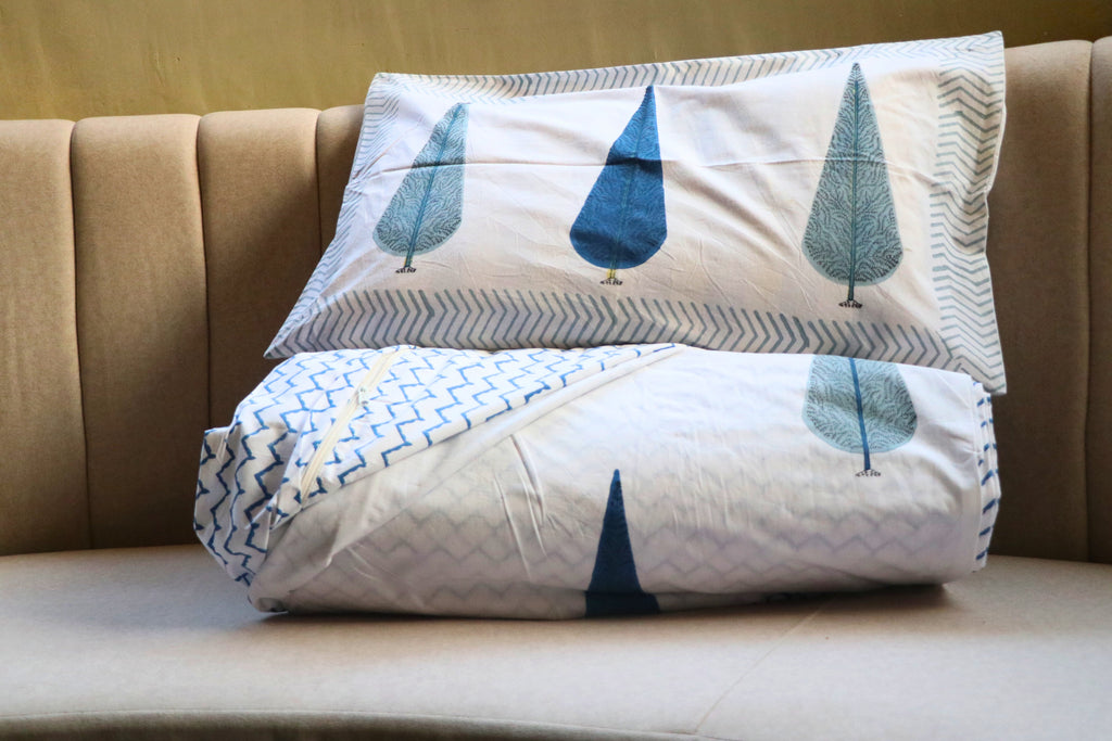 Indigo Drops- Duvet Cover Set