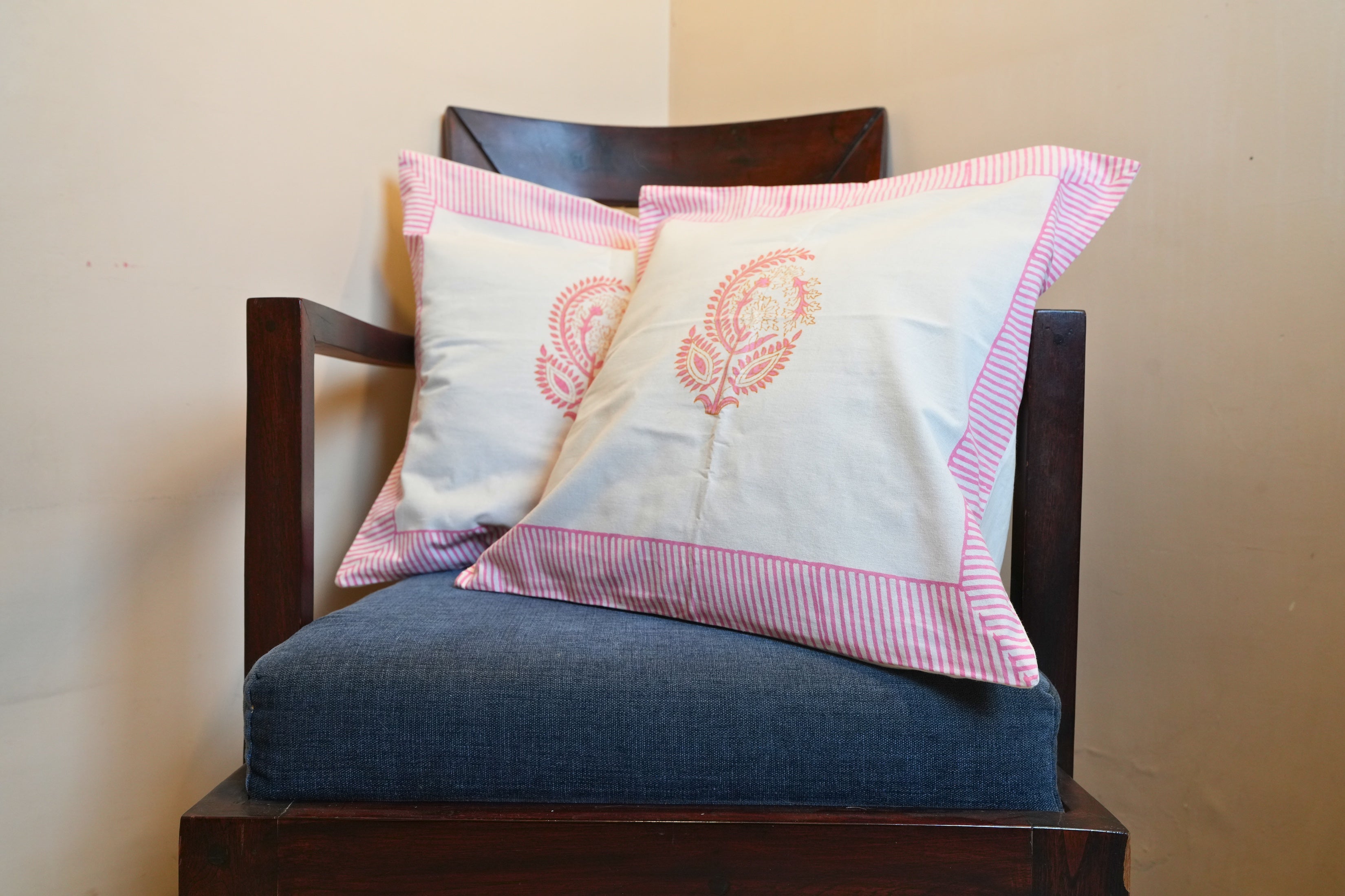 Pink Paisley Cushion Covers