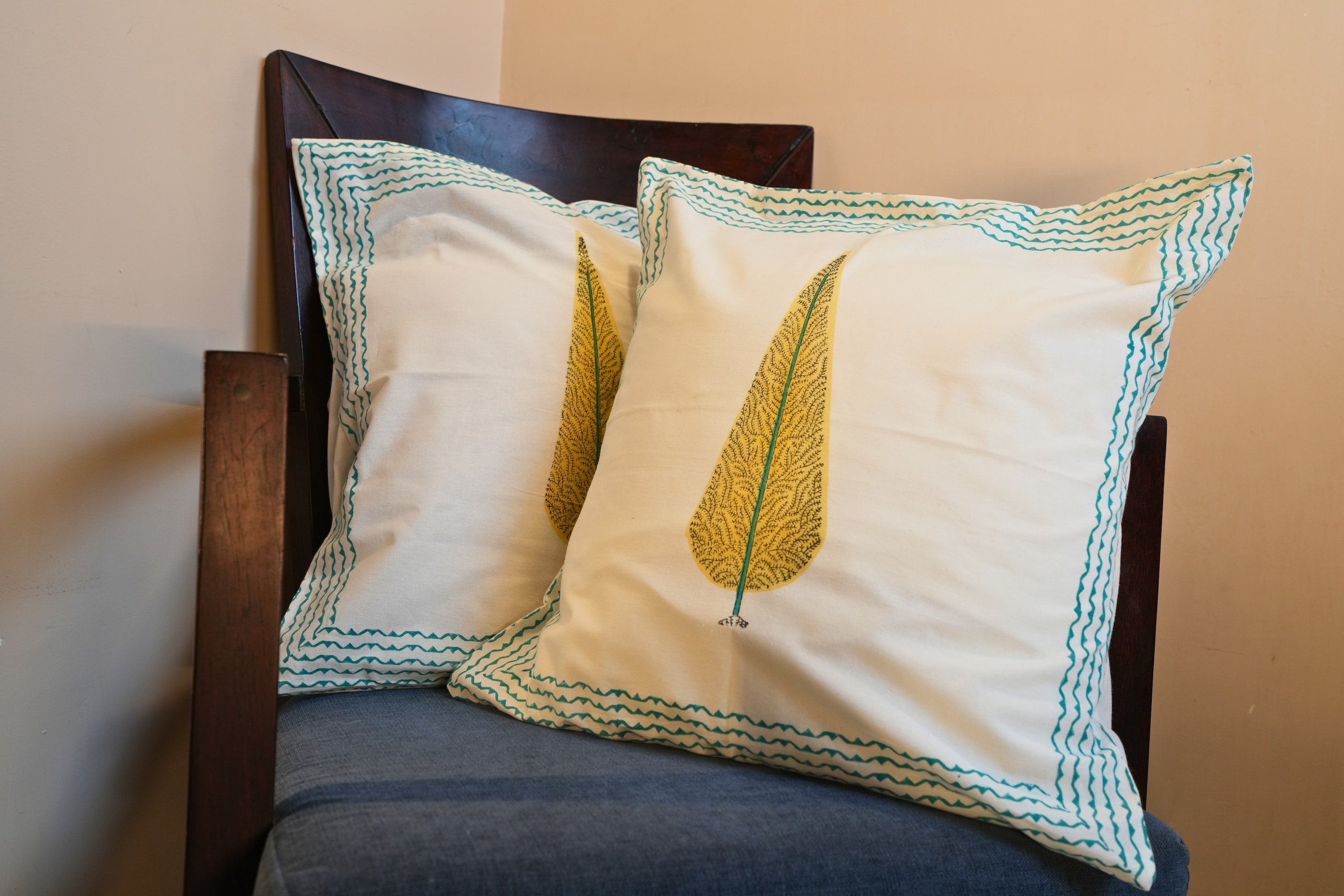 Golden Leaf Cushion Covers
