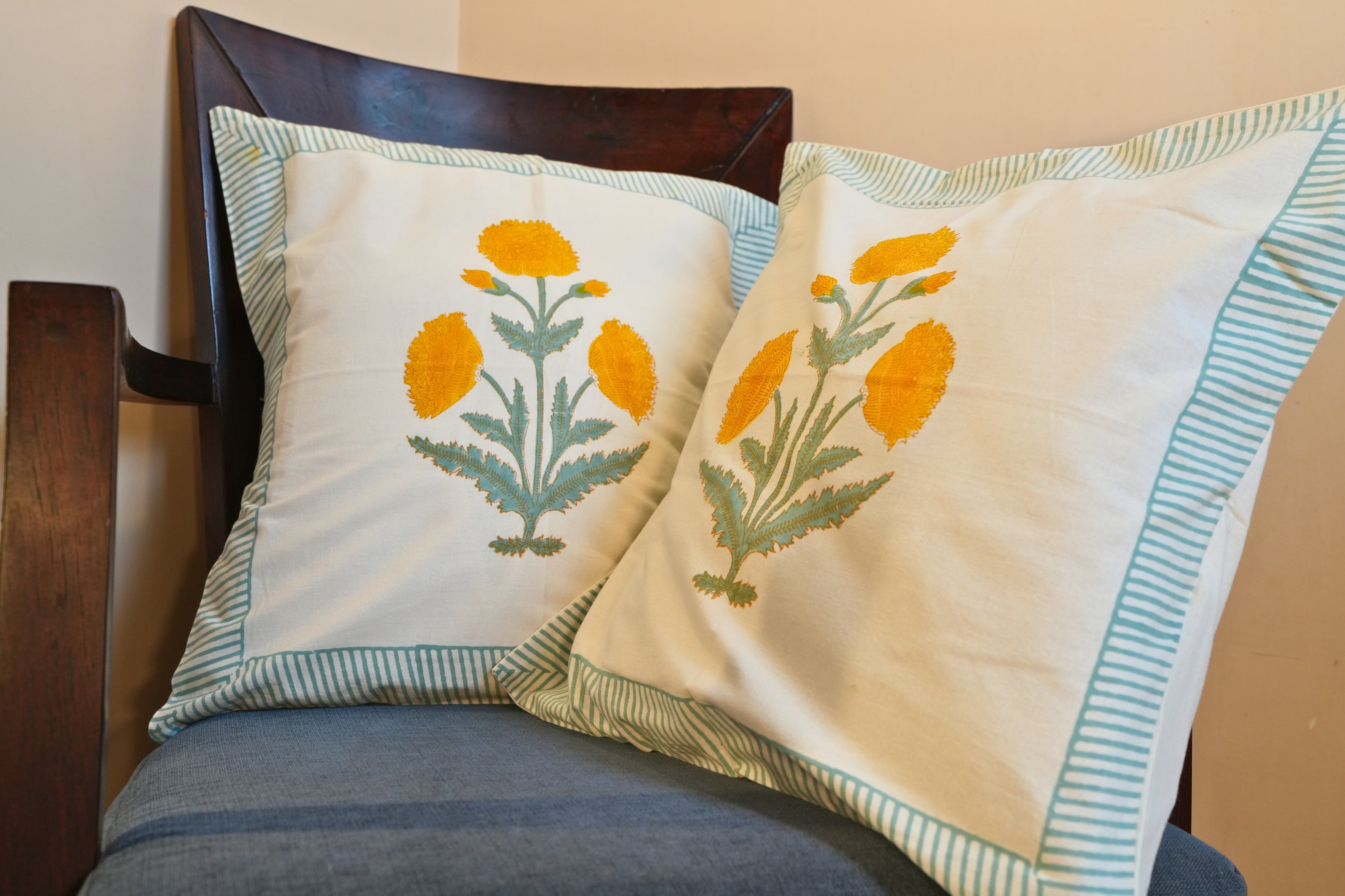 Sun Marigold Cushion Covers
